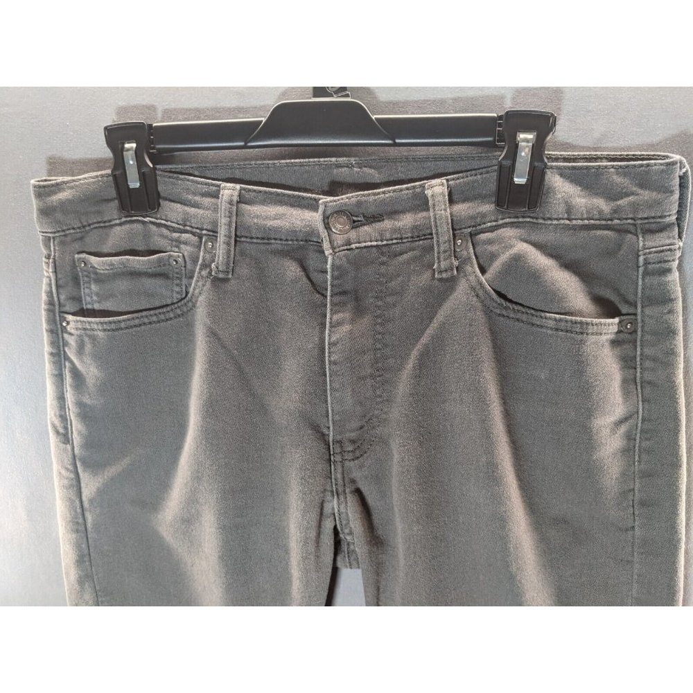 Levi's 513 Slim Straight Flex Soft Gray Jeans Men's Size 32 x 31 - Picture 2 of 12